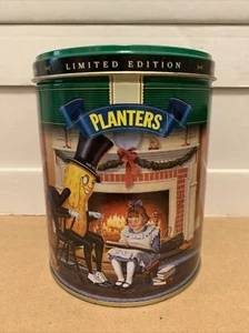 Bote de lata de Navidad Planters Peanuts 1997 edición limitada serie A Nabisco - Imagen 1 de 13
