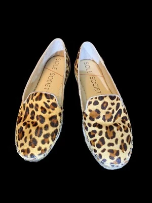 SOLE SOCIETY Cheetah Print Cowhide Flats SZ 7 M - Image 1 of 4