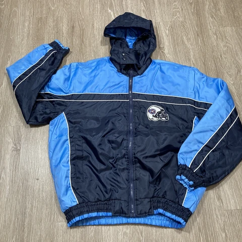 Vintage Tennessee Titans Jacket M 90s NFL G-III Game-day Zip UP Windbreaker Coat Cover