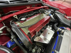 Kits de carrocería de cubierta de enchufe interior de motor de carbono amarillo KEVL para Mitsubishi EVO 9 - Imagen 1 de 12