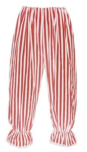 Adults Red & White Clown Pants Victorian Style Bloomers Fancy Dress [2 Sizes] - Picture 1 of 1