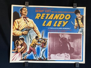 1960 NATCHEZ TRACE~ Zachary Scott~Marcia Henderson~ Auth. Mexican Lobby Card Art