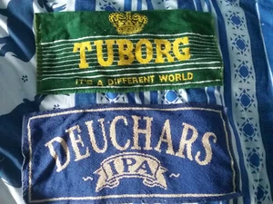 VINTAGE - TUBORG & A DEUCHARS HANDTUCH - BRANDNEU & UNBENUTZT - Bild 1 von 1