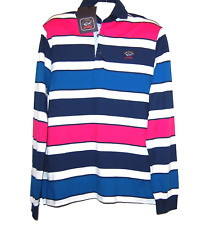 Paul & Shark Yachting Cotton Men's Italy Striped Polo Shirt Sweater Sz L