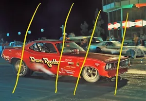 Jim Dunn- Dunn & Reath 1971 Plymouth 'Cuda Funny Car 12 x 18 photo OCIR - Picture 1 of 1