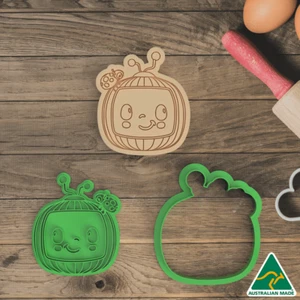 Cocomelon- Melon Cookie Cutter and Embosser Stamp - Picture 1 of 6