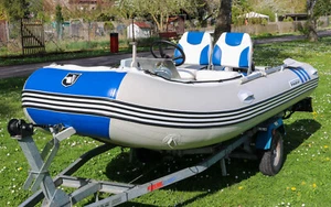 Maxxon Schlauchboot mit Yamaha Aussenborder und Ellebi Trailer - Bild 1 von 14
