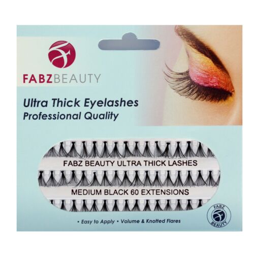 Individual Eyelashes Knotted Flare Cluster Ultra Thick Lashes Fabz Beauty