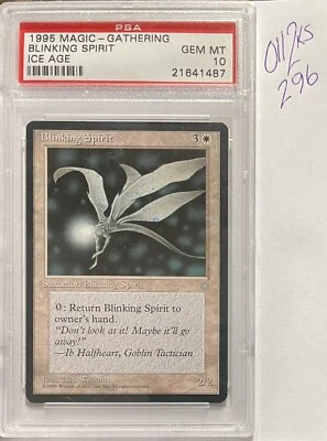 MTG Blinking Spirit PSA GEM MINT 10 Certification 21641487 Ice Age Rare - Image 1 of 2