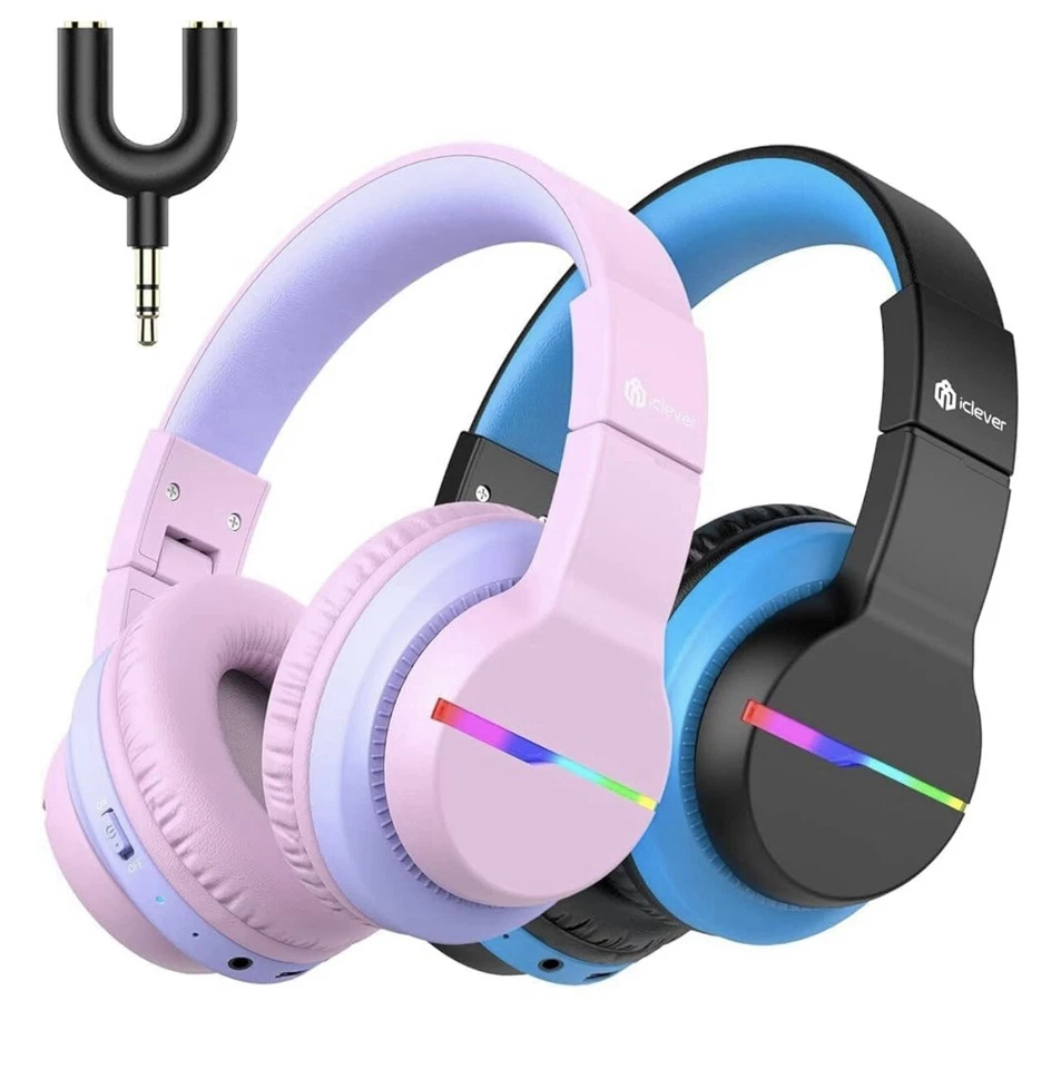 Iclever BTH12 Headphones Wireless 2 Unit. Auriculares Bluetooth para niños.