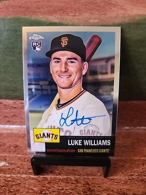 Luke Williams 2022 Topps Chrome Platinum Anniversary Rookie Auto #CPA-LWI Giants - Image 1 of 2