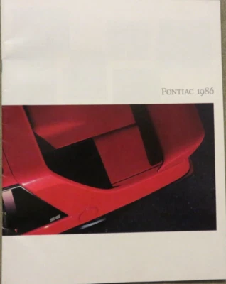Pontiac Fiero Firebird Grand Am Bonneville Parisienne 1986 folleto folleto de EE. UU. Foto 1 de 4