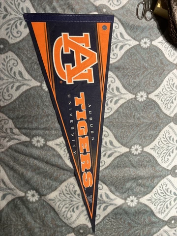 Auburn Tigers Pennant 30x12 Inch Soft Felt University Of Auburn Cover