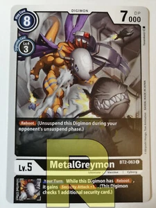 2x MetalGreymon ® BT2-063 C ® Comune ® Digimon Ver.1.0 ® Inglese  - Picture 1 of 1