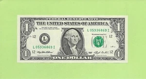 1993 ..UNCIRC $1 L 0593 6869 I .... 1993 $1 L-I NICE NOTE FRN - Picture 1 of 2