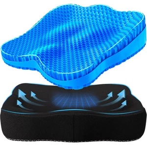 Gel Seat Cushion, Thicken Big Office Chair Cushion Chair Seat Pads for Long S... - Picture 1 of 7