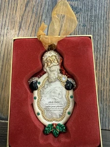 Costco Weihnachtsmann & Strass Weihnachtsschmuck Bilderrahmen mit Box Vintage - Bild 1 von 4