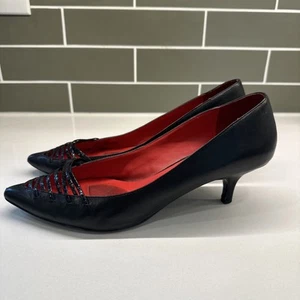 Vintage RARE Charles Jourdan Paris strap toe with kitten heel - Picture 1 of 6