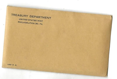 1957 5-piece proof set sealed/unopened envelope - Image 1 of 2