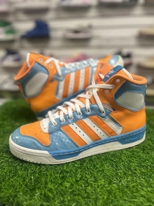 adidas Originals Conductor Hi Orange Blue Basketball Shoes Size 12 - Picture 1 of 10