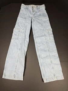 Abercrombie Kids Girls' High Rise Wide Leg Jeans, Size 11/12 Long - Picture 1 of 5