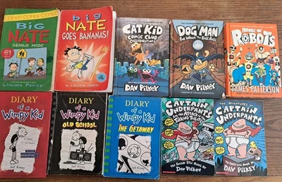 DIARY OF A WIMPY KID, Captain Underpants, Big Nate, & Dogman Mixed Lot Of 10 - Image 1 of 4