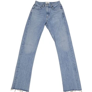 Agolde Cherie Raw Hem Cotton Straight Jeans Size 26 Inseam 32" - Picture 1 of 7