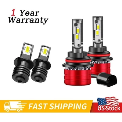 Para Dodge Grand Caravan 1998-2001 4X Faro LED Alto/Bajo+Bombillas antiniebla 6000K Foto 1 de 4