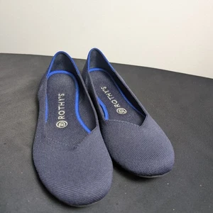 Rothy's flacher Ballerinas maritim marineblau mandelförmig Größe 9 bequem dehnbar - Bild 1 von 8