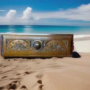 🟢 Architectural Salvage Carved Reclaimed Panel / Pediment Vintage Repurpose - Picture 1 of 8