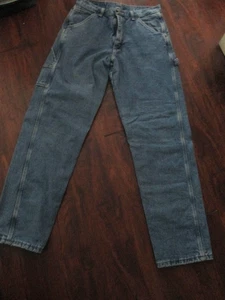 WORK n SPORT 30 x 32 Flanell gefüttert Carpenter Jeans Herren blau Denim isoliert - Bild 1 von 3