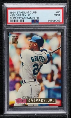 1994 Superstar Sampler Topps Stadium Club Ken Griffey Jr #85 PSA 9 MINT HOF - Image 1 of 2