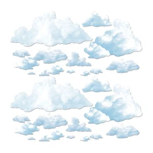 Beistle Fluffy Cloud Props (24/pkg) - Decorazione Fornitura per Feste per Principesse - Foto 1 di 1