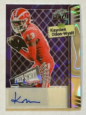 2025 Leaf Metal Prep School Kayden Dixon-Wyatt Auto/7 Ohio St. Buckeyes 4 StarWR - Imagem 1 de 2