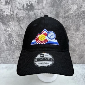 Colorado Rockies New Era 9Twenty Adjustable Hat Black Baseball Cap OSFM - Picture 1 of 6