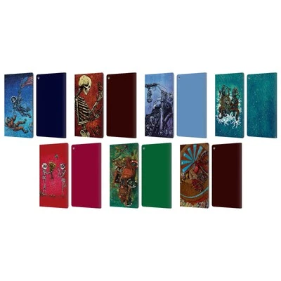 OFFICIAL DAVID LOZEAU SKELETON GRUNGE LEATHER BOOK WALLET CASE FOR AMAZON FIRE - Image 1 of 4