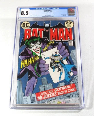 BATMAN #251 ~~ CGC 8.5 ~~ ¡Contra el Joker!  ~ ala Neal Adams!   ~~ 1973!    😁 Foto 1 de 3