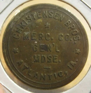 Very Old Christensen Bros. Atlantic, IA $1 Trade Token - Iowa #2 - Picture 1 of 2