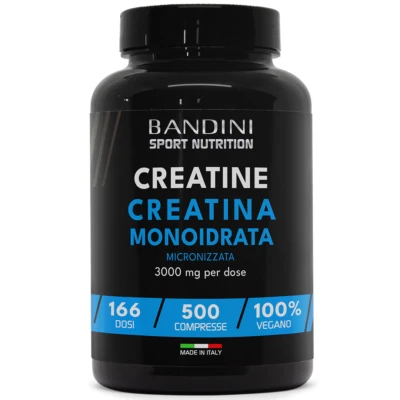 Bandini® Creatina Monoidrata Micronizzata 500 COMPRESSE Vegan Palestra Strong - Immagine 1 di 4