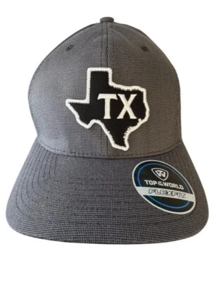 Estado de Texas El Estado Lonestar Top Of The World Gorra Gris Parche Texas Nuevo Foto 1 de 4