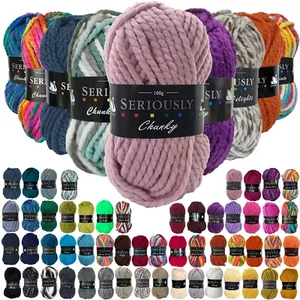 Cygnet SERIOUSLY SUPER CHUNKY Knitting Crochet Thick Yarn Acrylic Wool 100g Ball - Picture 1 of 81