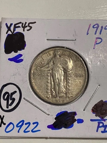 1919 Standing Liberty Quarter 25c, Better Condition and date, Free shipping Cover