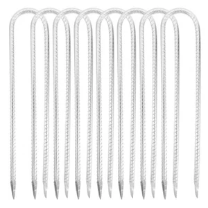 8 Pcs Gardening Anchor U-Nail Man Camping Tent Pegs Sand Ground Stakes - Picture 1 of 12