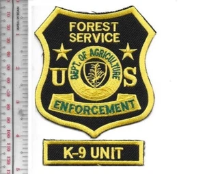 K-9 Forest Service USFS Canine Officer Dog Team Canine Unit Patch & Tab sm - Picture 1 of 1