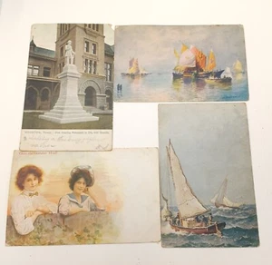 Postales antiguas de 1907 y 1908 en aguas venecianas, veleros, etc. PO - Imagen 1 de 11