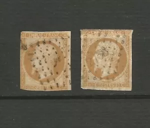 France 1853 timbres oblitérés Y&TN°13 10 c. bistre Napoléon III /TR5366 - Picture 1 of 1