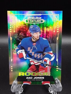 2021/22 Stature Zac Jones Rookie Photo Variant RC /99 Rangers - Image 1 of 2