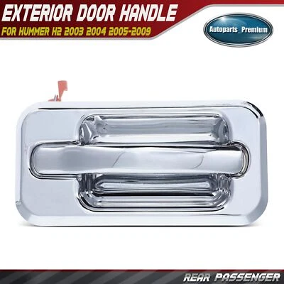 Maçaneta externa de metal cromada atualizada para Hummer H2 03-09 passageiro traseiro - Imagem 1 de 4