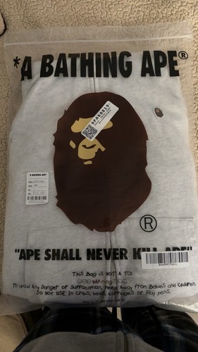 A BATHING APE (BAPE) Scimmia da bagno Bape full zip grigio raro