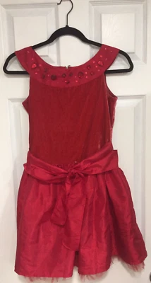 Vestido de Navidad American Girl Joyful Jewels rojo de vacaciones para niñas talla 12 Foto 1 de 3